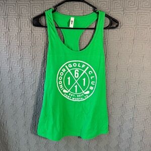 Next Level Tank Women’s Medium Green Indoor Gold Club 1611
